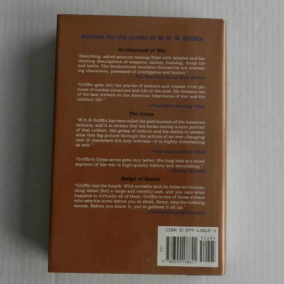 W.E.B. Griffin "Honor Bound" An Honor Bound hardcover Novel 1993 - Picture 2 of 5